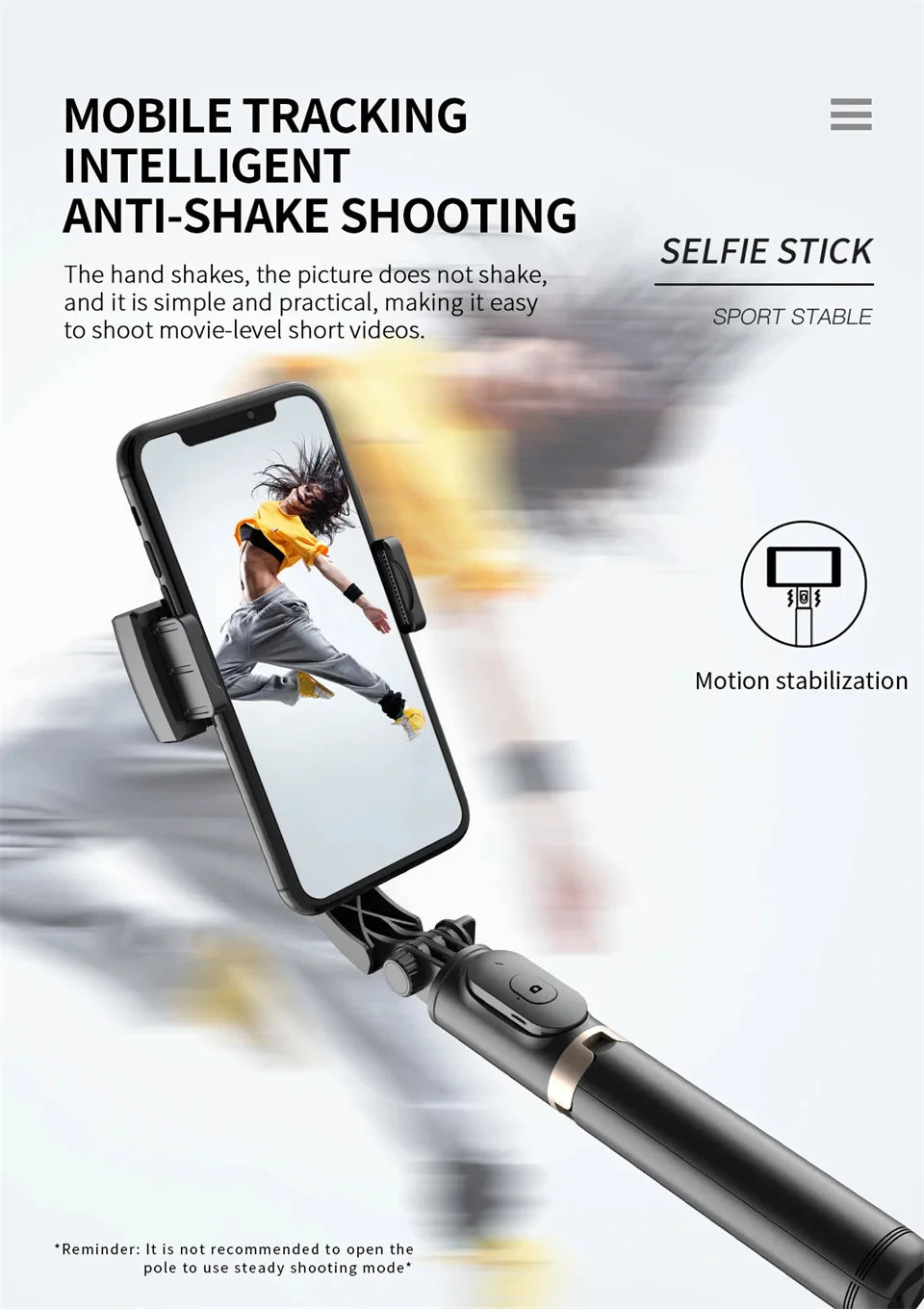 Estabilizador Gimbal Portátil con Trípode y Bluetooth