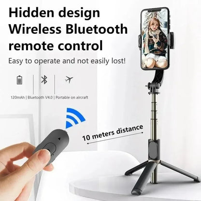 Estabilizador Gimbal Portátil con Trípode y Bluetooth