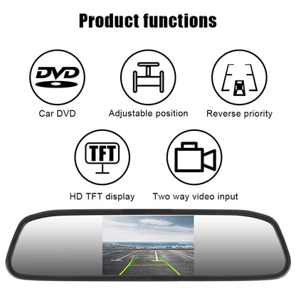 Espejo Retrovisor con Monitor HD de 4.3"