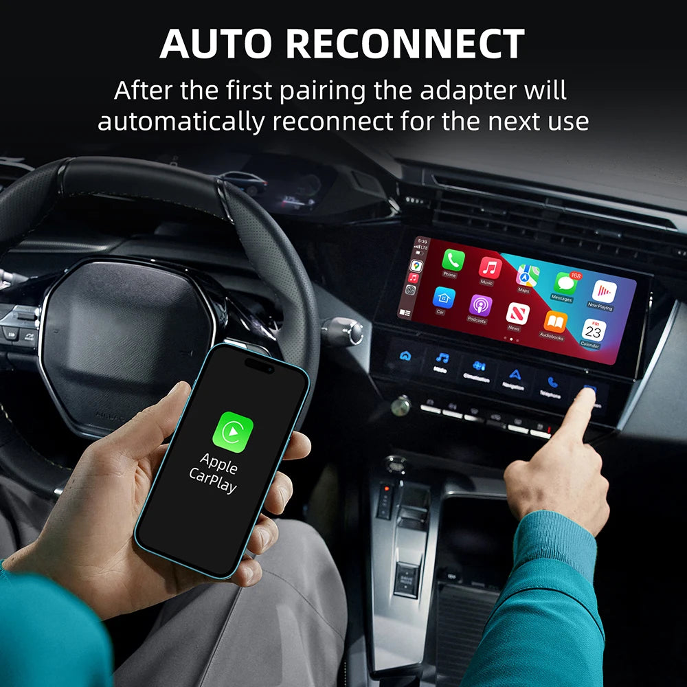 Adaptador Inalámbrico CarPlay y Android Auto 2 en 1