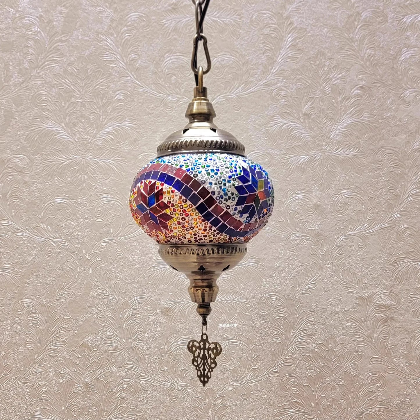 Lámpara Colgante de Mosaico Turco
