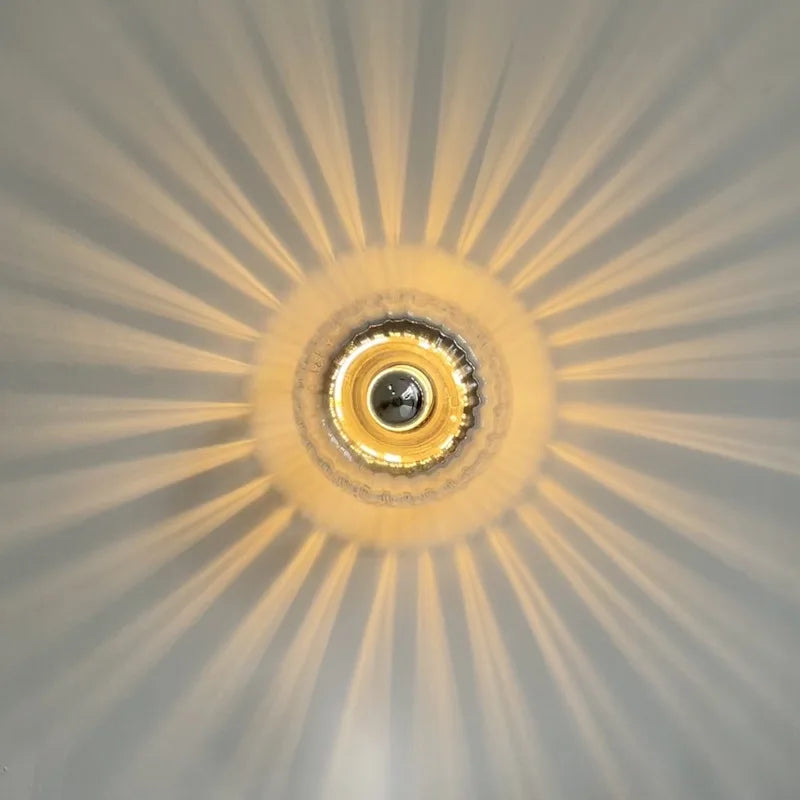 Aplique de Pared de Cristal Retro