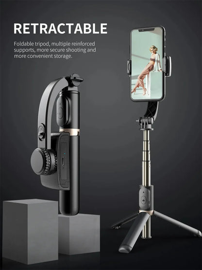Estabilizador Gimbal Portátil con Trípode y Bluetooth