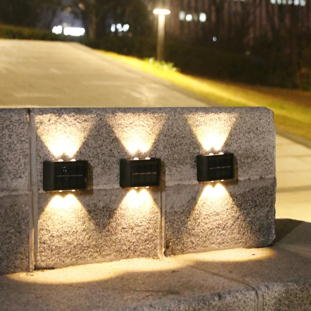 Aplique Solar de Pared Exterior (Luz Arriba y Abajo)
