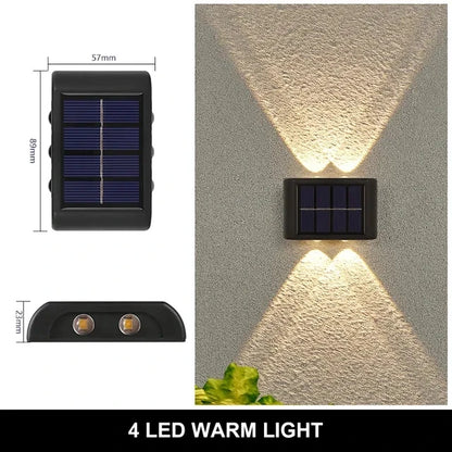 Aplique Solar de Pared Exterior (Luz Arriba y Abajo)