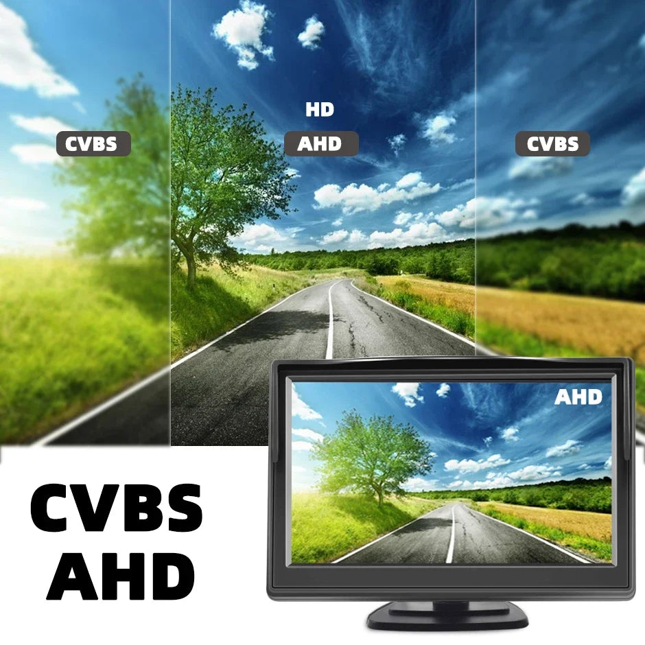 Monitor de Coche IPS de 5" (Alta Definición AHD/CVBS)