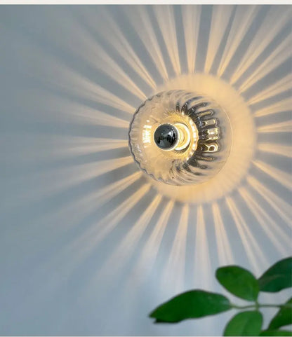 Aplique de Pared de Cristal Retro