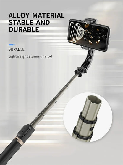 Estabilizador Gimbal Portátil con Trípode y Bluetooth