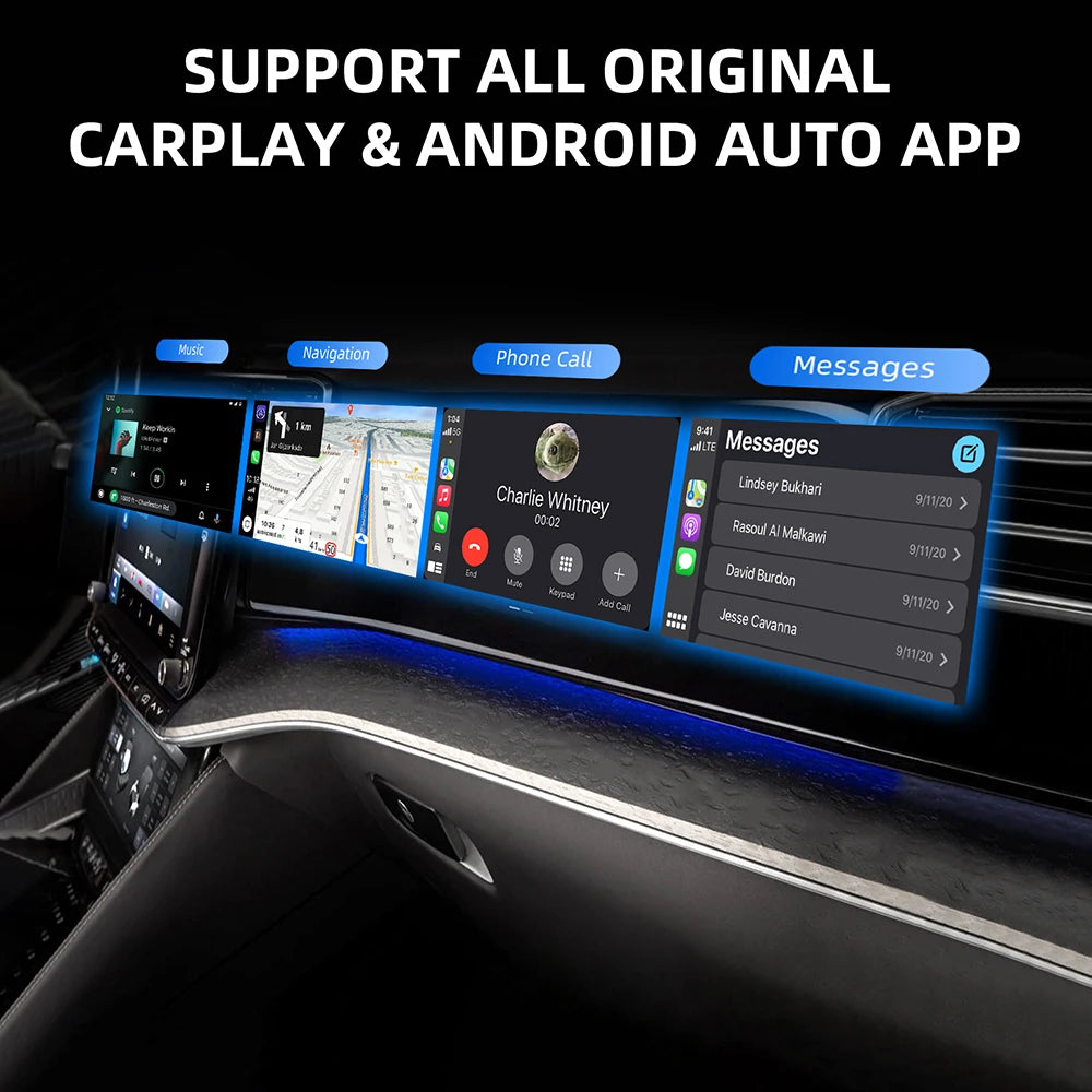 Adaptador Inalámbrico CarPlay y Android Auto 2 en 1