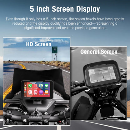 Pantalla de Moto 5" con CarPlay y Doble Dashcam