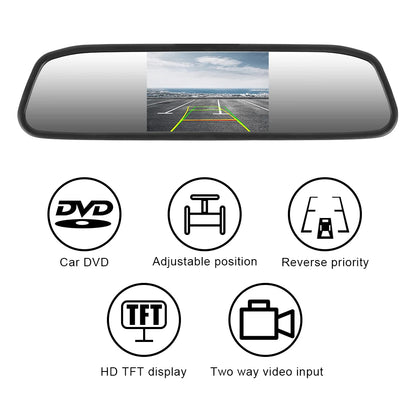 Espejo Retrovisor con Monitor HD de 4.3"