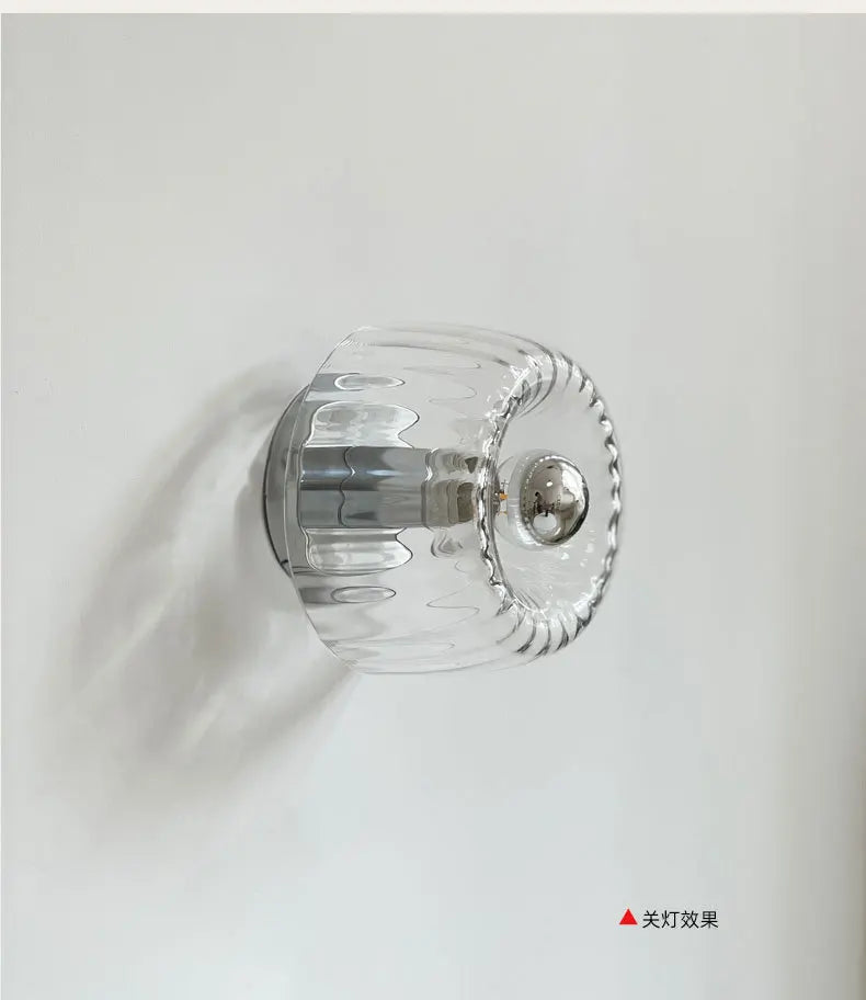 Aplique de Pared de Cristal Retro