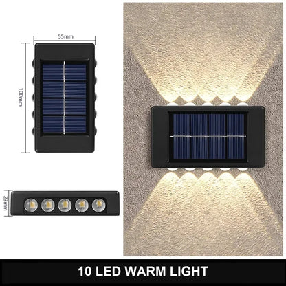 Aplique Solar de Pared Exterior (Luz Arriba y Abajo)