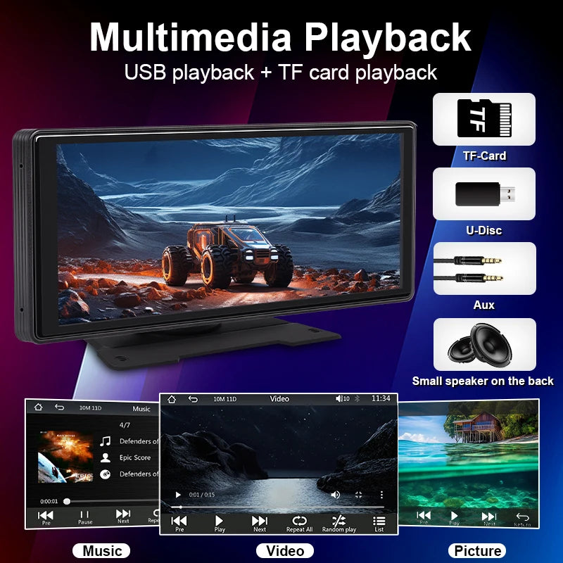 Pantalla Inteligente para Coche 10.26" con CarPlay