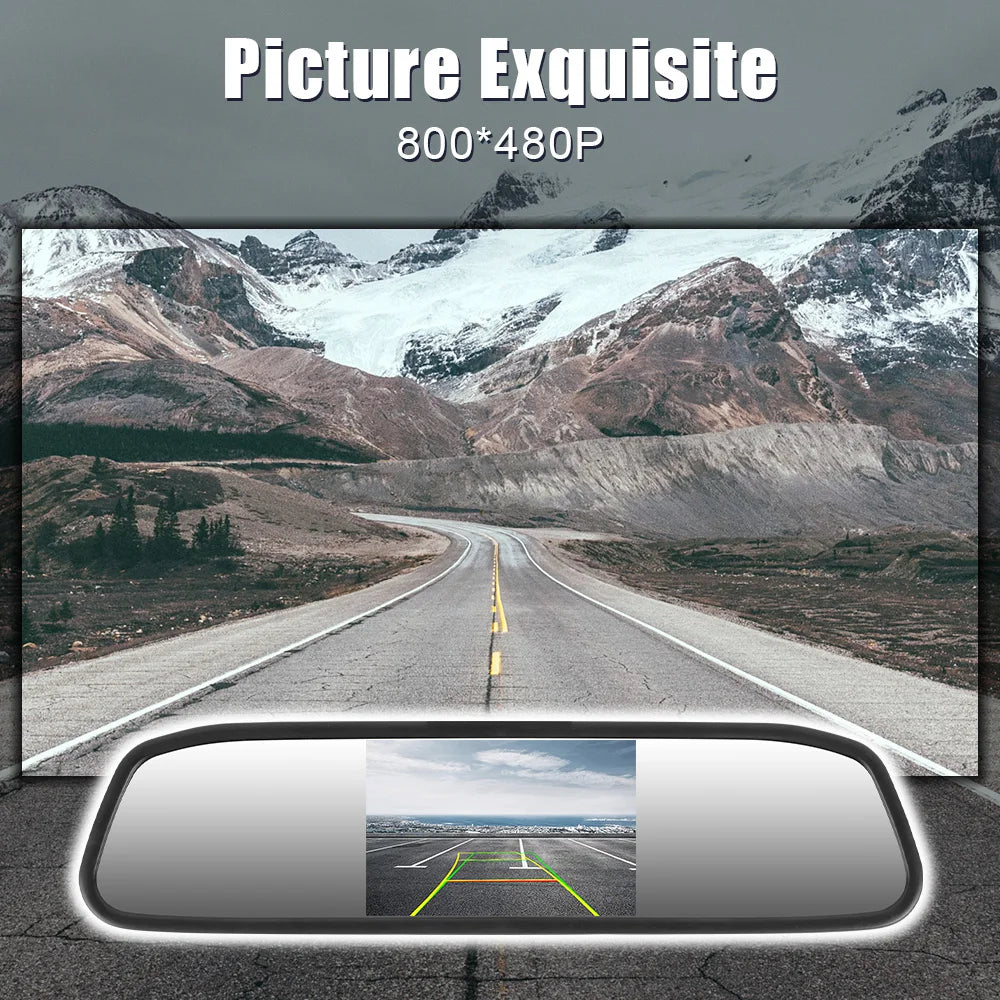 Espejo Retrovisor con Monitor HD de 4.3"