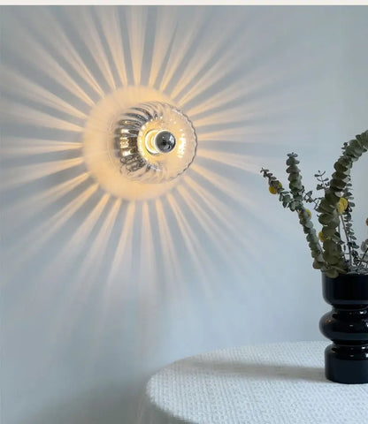 Aplique de Pared de Cristal Retro