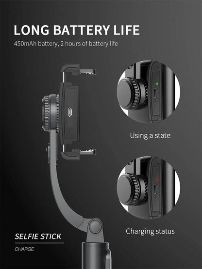 Estabilizador Gimbal Portátil con Trípode y Bluetooth
