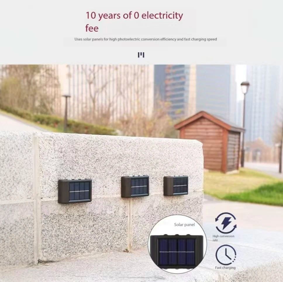 Aplique Solar LED para Pared Exterior