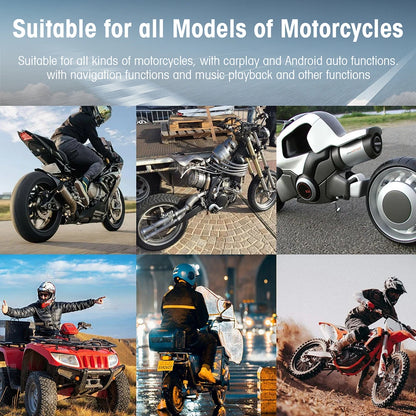 Pantalla de Moto 5" con CarPlay y Doble Dashcam