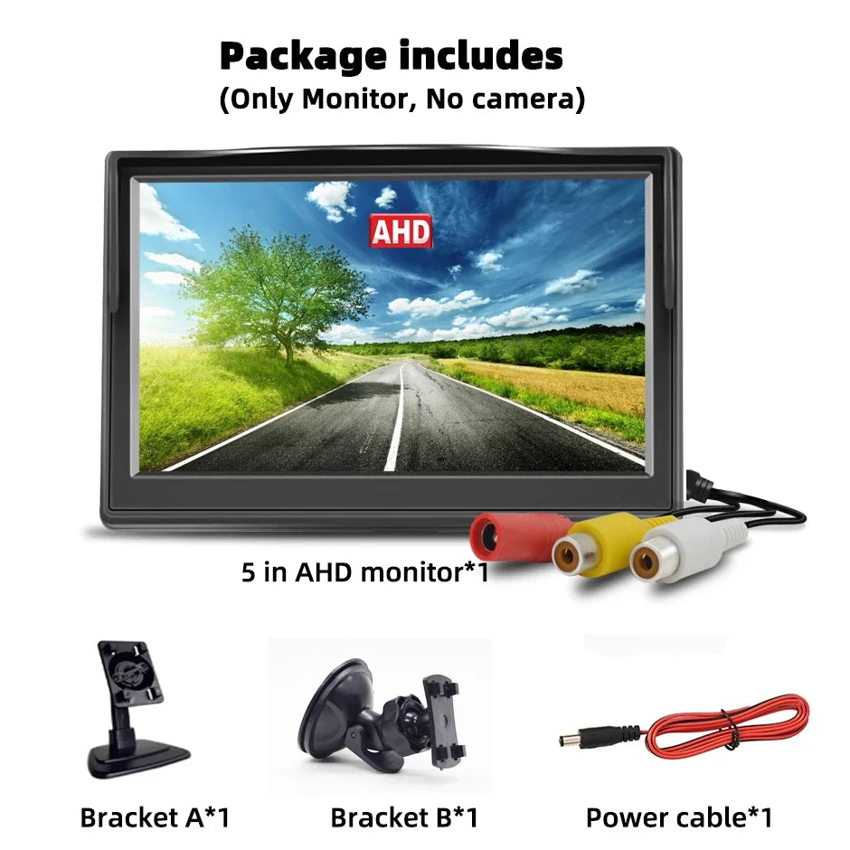 Monitor de Coche IPS de 5" (Alta Definición AHD/CVBS)