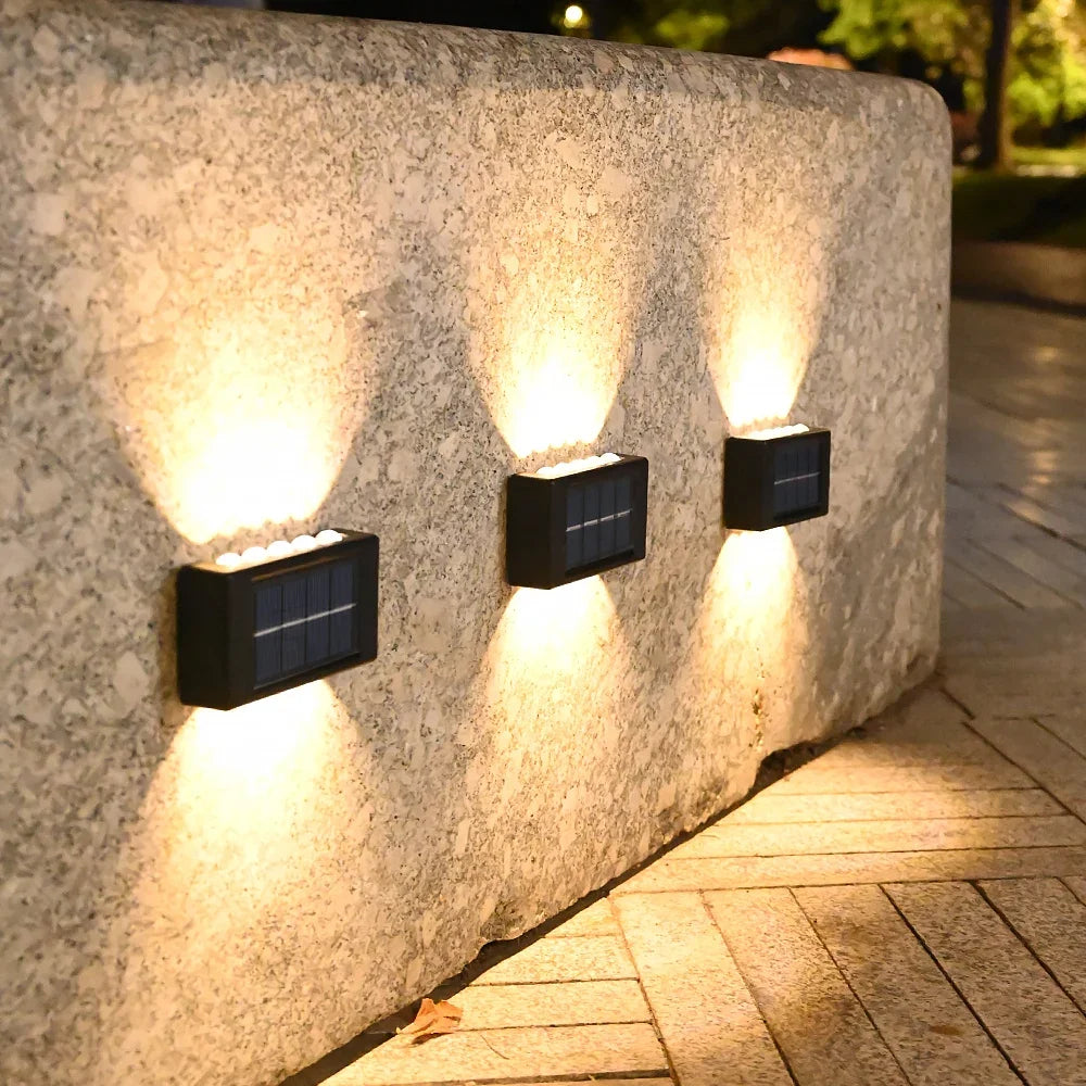 Aplique Solar de Pared Exterior (Luz Arriba y Abajo)