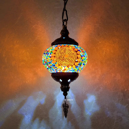 Lámpara Colgante de Mosaico Turco