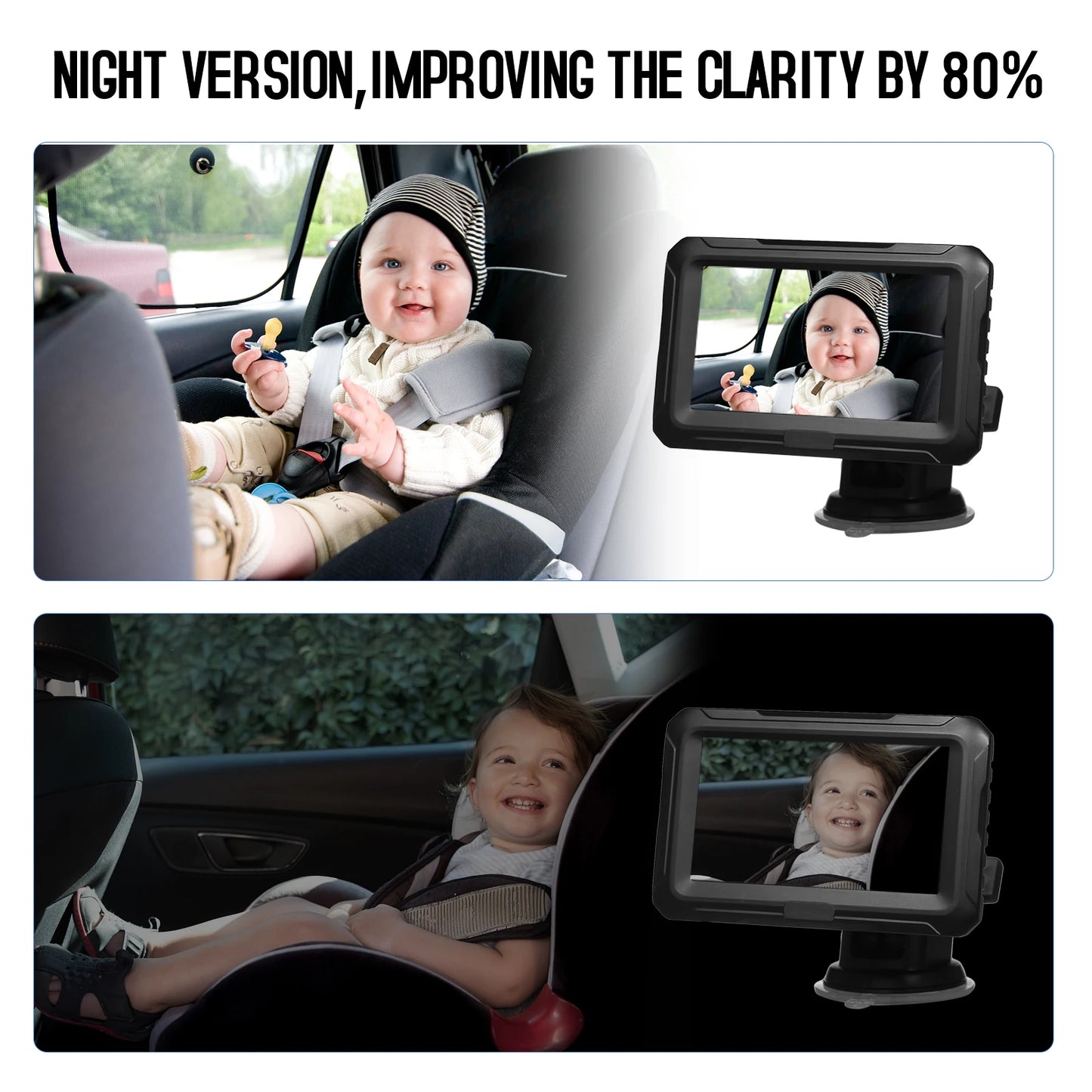 Monitor de Coche para Bebés con Visión Nocturna