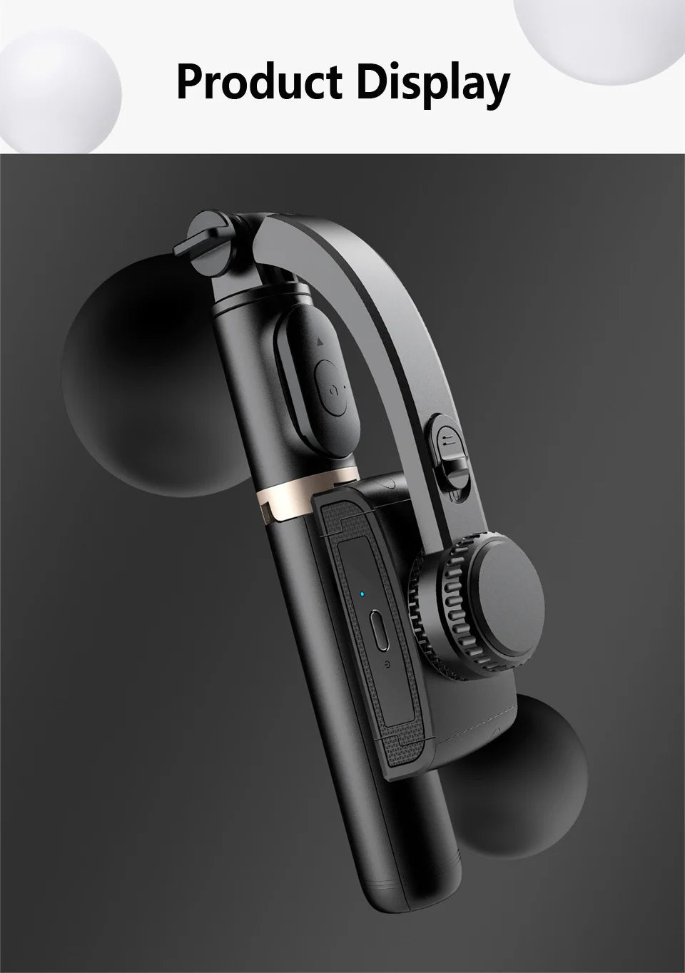 Estabilizador Gimbal Portátil con Trípode y Bluetooth