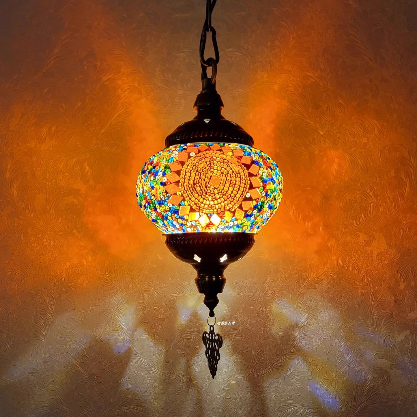 Lámpara Colgante de Mosaico Turco
