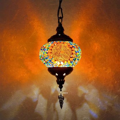 Lámpara Colgante de Mosaico Turco