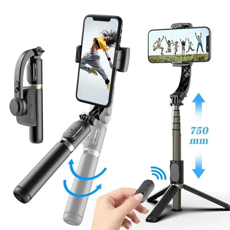 Estabilizador Gimbal Portátil con Trípode y Bluetooth