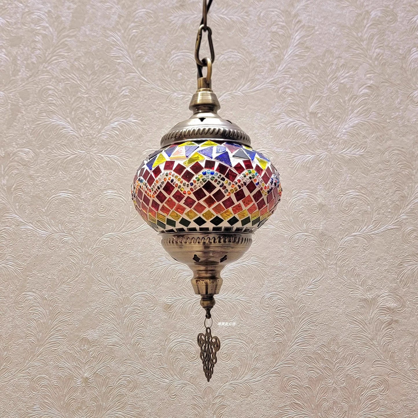 Lámpara Colgante de Mosaico Turco