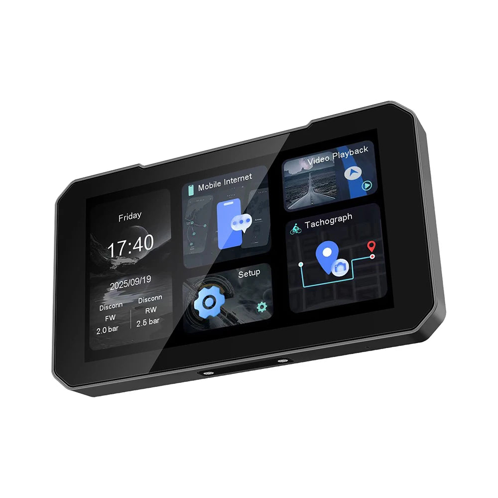 Pantalla de Moto 5" con CarPlay y Doble Dashcam