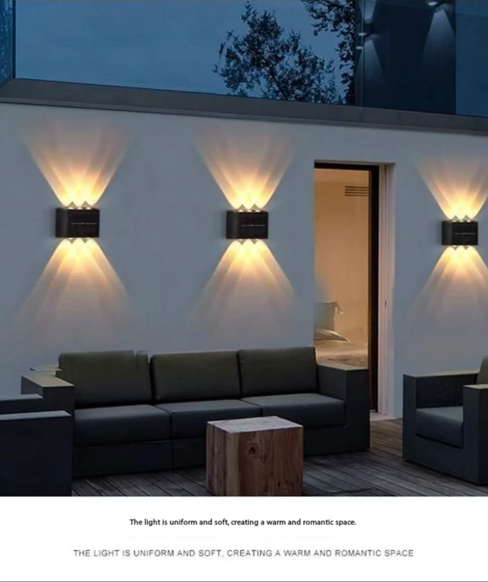 Aplique Solar LED para Pared Exterior