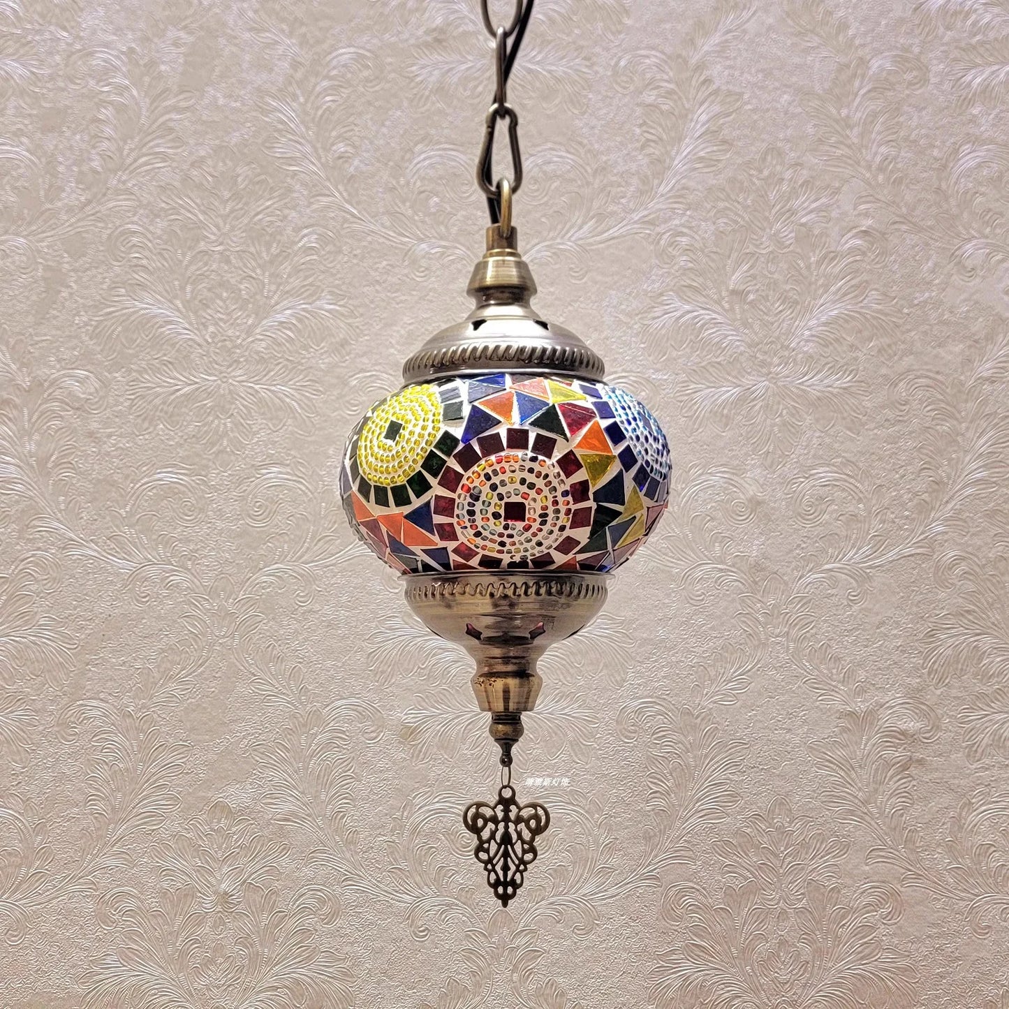 Lámpara Colgante de Mosaico Turco